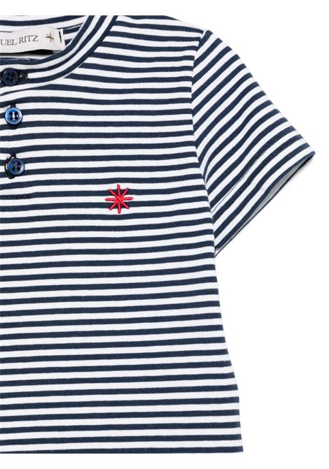 T-shirt a righe MANUEL RITZ | MR3087BLU